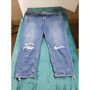 Abercrombie & Fitch Jeans Size 24 Long Womens Blue Stretch Pants High Rise Mom